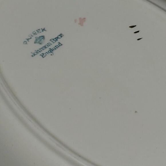 Vintage Johnson Bros Pareek Oval Serving Bowl Dish. 10x7.5". Made in England. - Picture 8 of 12